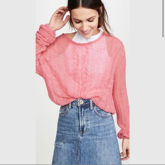 Free People | Angel Soft Pullover Sweater in Bubblegum Pink | Sz S - Picture 8 of 9